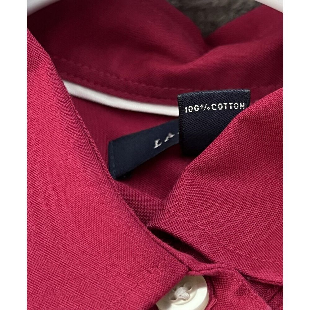 Lands End Long Sleeve Button Up Top Womens Size‎ 12 Magenta Cotton Blouse - Picture 5 of 7